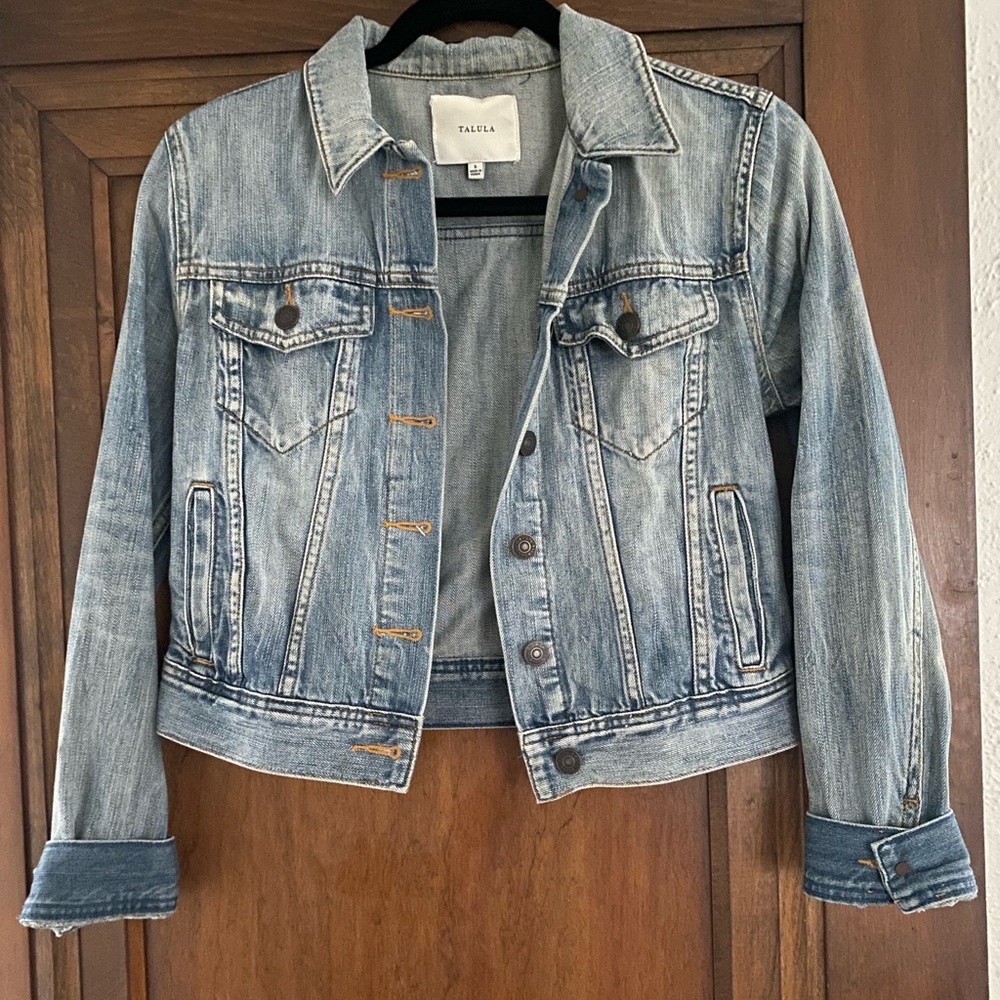 Aritzia Cropped Jean Jacket Talula Brand Small